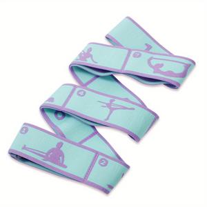 TEMU 다용도 저항 밴드 훈련 벨트 - 포터블 요가 보조자로 유연성과 근육 강화에 도움을 주는 휴대용 운동 도구 - 초보자, 운동, 댄스, , 홈 체육관 및 여행에 적합, 니트론 재질, 파란색/보라색/핑크 색상