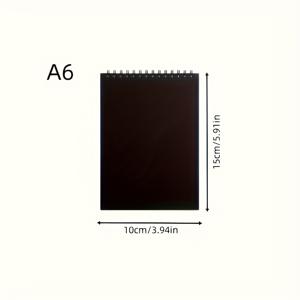 TEMU 고품질 블랙 아트 스케치북 - 스프링 제본, 두꺼운 종이 페이지, 드로잉 및 스케치에 적합, 대량 구매 가능, A4 및 8K 사이즈, 학생용 미술 용품, 실용적인 디자인, 11가지 휴일에 사용 가능, 사계절 옵션