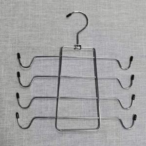 TEMU 1팩 4단/8단 금속 속옷걸이, 공간절약형 접이식 브라 & 넥타이 정리대, 다층 디자인