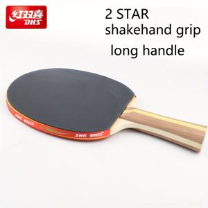 TEMU 레드 더블 H2 스타 탁구 라켓, 2스타 롱 핸들, 초보자 학생 입문용, 고속 및 컨트롤, 안정적인 성능, 편안한 그립감, 내구성 좋은 나무 블레이드, 뛰어난 스핀, 보관 가방 포함, 훈련에 적합