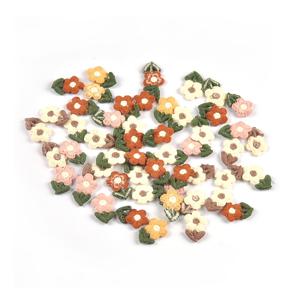 TEMU 백킹 없는 꽃 레이스 패브릭 패치 20개 세트 (1.4*2.2cm) - 가방, 의류, 헤어 클립 및 재봉 액세서리용 DIY 공예 용품