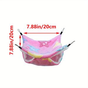 TEMU 햄스터, 기니피그용 따뜻한 이중층 해먹, 펫 해먹, 스위트글라이더 매달린 침낭, 햄스터 해먹, 햄스터 용품