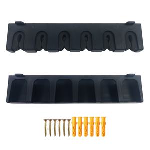 TEMU [블랙|ABS] 고밀도 블랙 ABS 쉬운 설치 낚싯대 거치대 | 벽걸이형, 폼 그립 수납 선반 | 차고 및 스포츠 장비 보관에 적합