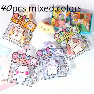 TEMU 40개 투명 커틀릿 자립형 귀여운 만화 동물 선물 포장, 기발한 동물 패턴 디자인, 고양이와 강아지 모티프 투명 선물 가방, 파티 선물 포장, 답례품, 파티 답례품으로 완벽