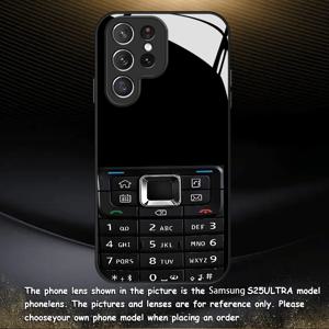 TEMU 휴대폰 케이스 - 새 삼성 갤럭시 모델 (S25, S24, S23, S22, S21, S20, Note 20 및 다양한 A 시리즈 포함)에 적합한 강화 유리 재질의 스타일리시하고 창의적인 블랙 휴대폰 케이스. 커플을 위한 귀엽고 매력적인 디자인으로 제작되었습니다.