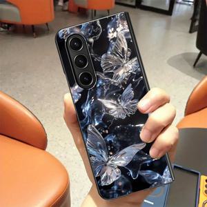 TEMU 삼성 갤럭시 Z 폴드7 Z 폴드4 Z 폴드6 Z 폴드3 Z 폴드5 Z 폴드 7 6 5 4 3용 아름다운 나비 디자인 백 폰 커버 케이스