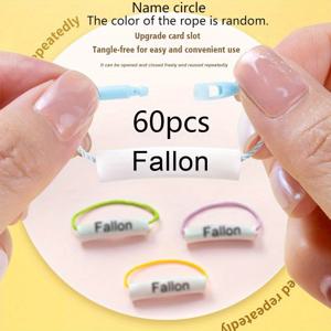 TEMU [맞춤 이름 스티커] 10//40/50/60개입, 찢어짐 방지, 물병, 펜 가방, 모자, 지퍼, 옷, 우산용, 간편한 순수 이름 라벨, 분류 이름 라벨, 신발 장식