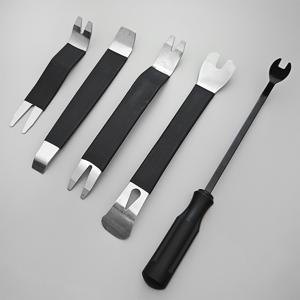 TEMU 오디오 내부를 수정하기 위해 설계된 자동차 설치 도구 5종 세트입니다. 내비게이션 시스템, 대시보드 트림 조각, 도어 내부 패널 제거에 이상적입니다. 이 키트에는 드라이브 메크 제거 및 유지 보수를 위한 도구도 포함되어 있습니다.