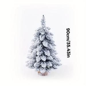 TEMU 흰색 인조 벨벳 크리스마스 트리 (나무 받침대 포함), 데스크탑, 가정 및 사무실 크리스마스 장식에 적합, 색상 또는 필요 없는 장식, 내구성이 뛰어나고 오래 지속됩니다.