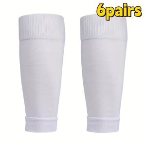 TEMU 신축성 있는 무릎 높이 압박 레그 슬리브 6켤레, 통기성 및 흡습성, 다양한 색상, 향상된 스포츠 성능 및 회복을 위한, 남녀공용 운동용 서포트 스타킹/압박 타이츠, 미끄럼 방지 마찰 저항 원단 / 프로급 축구 정강이 보호대 세트