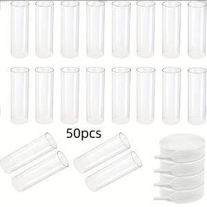 TEMU 50개 투명 신발끈 단축 수리 리벳 헤드, 투명 신발끈 가드 링, 우수한 열수축 성능, 신발끈 액세서리, 신발 머리 밀봉 헤드, 대부분의 스포츠 신발끈과 호환 가능, 범용