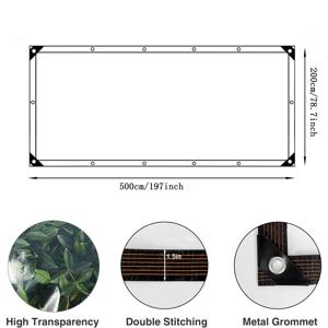TEMU 헤비듀티 3.05x6.1m 투명 방수 타프 버클 - 자동차, 현관, 파티오, 차양 및 야외 캠핑에 완벽