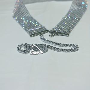 TEMU 1개 여성용 벨트, 패셔너블한 무지개빛 라인스톤 장식 벨트, 다양한 드레스에 어울리는 다용도 액세서리, 파티, 웨딩, 데일리웨어, 발렌타인데이, 카니발에 완벽, 길이 조절 가능 105cm