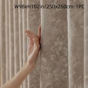 TEMU 프렌치 스타일 럭셔리 두꺼운 샤넬 자카드 커튼, 단열 기능, 고중량 고, 프라이버시 보호, 탑 그로밋, 거실, 침실, 서재, 식당을 위한 클래식 홈 데코