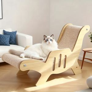 TEMU 2-in-1 초대형 고양이 스크래칭 보드 & 해먹/라운저 - 고강도 시살 스크래치 포스트, 털빠짐 없는 내구성 스크래처, 휴식, 놀이 및 발톱 관리를 위한 통기성 활동 센터, 모든 크기의 고양이에 적합