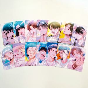 TEMU 14개 LEZHIN 애니메이션 코믹 카드 - 신규 시리즈 수집용 트레이딩 카드 게임, 양면 HD 프린트, 인기 만화 캐릭터 피규어, 수집가용, 생일 선물 및 장식용