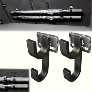 TEMU 2개 범용 차량용 우산 걸이 | 우산, 수건, 낚싯대, 캠핑 장비 보관용 플라스틱 뒷트렁 걸이, 드릴 불필요, 대부분의 차량에 안전하게 설치 가능