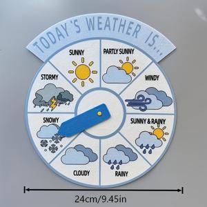 TEMU 오늘의 날씨, 펠트 스피너, 펠트 어플리케 세트 - 조각, 펠트 키트, 날씨 스피너, 분위기 연출 소품