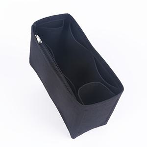 TEMU 부드러운 펠트 지갑 정리함 | 모든 토트백에 적합, 내부에 부드러움, 스크래치 방지, 화장품, 휴대폰, 서류, 열쇠를 위한 다중 수납 공간 | 캐주얼 스타일, 단색: 다크 그레이, 커피