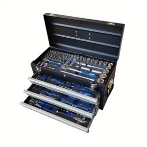 TEMU 108피스 도구 세트 (서랍 포함) - 자동차/가정/자전거 정비용 기계 공구 키트, 전문 기어 렌치 및 기타 자동차 유지보수 액세서리 툴 키트, 내구성 있는 철제 보관함