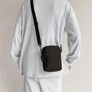 TEMU 남성용 데일리 출퇴근 크로스바디 백을 위한 스몰 스퀘어 백, 옥스포드 원단, 패셔너블하고 다재다능한 숄더백 슬링백 사이드백 스퀘어백 블랙 백 비즈니스 캐주얼 선물 남성 대학 가방 아버지의 날 선물 여름 아빠