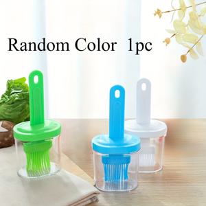 TEMU 1개 고온 저항 실리콘 바베큐 브러시와 통합 오일 병 - 팬케이크 만들기, 주방 베이킹, 야외 캠핑 및 피크닉 바베큐 액세서리, 바베큐 액세서리용 일본 요리 도구