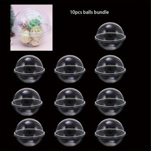 TEMU 10개, 공예 선물 포장 볼 10cm 투명 볼 블리스터 초콜릿 케이스 선물 상자 케이크 케이스 축제 축하 휴일 트리트 박스 생일 파티 장식 친구 가족 선물 팩 아트