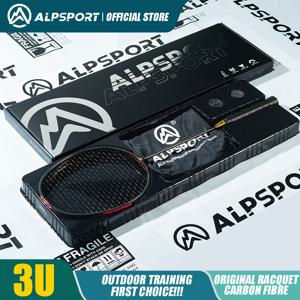 TEMU ALPSPORT BZTK 텅스텐 합금 배드민턴 라켓 - 고강도 30T 카본 파이버로 제작, 22-35LBS, 3U G5, 멀티 액세서리 선물 상자 세트 포함, 프로 선수 및 배드민턴 애호가를 위해 설계됨