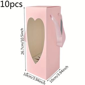 TEMU 10개/봉지 할로윈 파티 휴대용 꽃 선물 상자 크리스마스 선물 포장 상자 오리지널 러브 휴대용 상자 꽃다발 꽃꽂이 상자 어머니의 날 선물 상자 선물 장식 재료 DIY 장식 액세서리