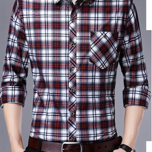 TEMU 징몰리 남성용 캐주얼 긴팔 체크 셔츠 - 클래식 체크 패턴, 버튼업 칼라, 가슴 포켓 및 우산 밑단, 봄/가을 야외 및 캐주얼 착용용 레귤러 핏, 축제 행사 의류 | 패셔너블 버튼업 | 내구성 있는 원단