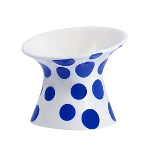 TEMU 높이 조절식 고양이 밥그릇, 세라믹 경사형 반려동물 사료 그릇 물그릇, 목 부담 완화 고양이 급식기