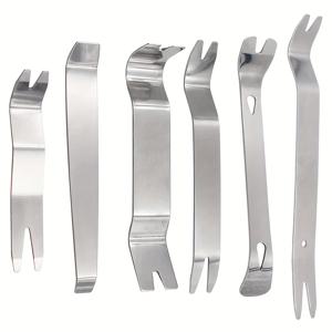 TEMU 6개/세트 자동차 오디오 변형 도구 내부 및 도어 패널 사운드 절연 제거를 위한 내구성 있는 스테인레스 스틸 프라이 바