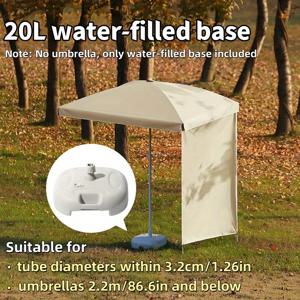 TEMU 고강도 물 충전 우산 받침대, 야외 선셰이드 및 비 차단 스탠드, 20L/5.5GAL 플라스틱 추 가중치