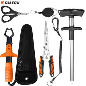 TEMU RALERA 7피스 낚시 도구 세트, 물고기 입술 그리퍼 및 훅 제거기 포함, 낚시 그리퍼, 낚시 플라이어, 낚시줄 커터, 쇼크 코드, 훅 디고저, 보관 가방, 스냅 훅, 낚시꾼과 아웃도어 애호가를 위한 이상적인 선택