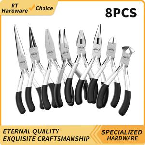 TEMU 8개 미니 플라이어 세트 - 정확한 집게질을 위한 컴팩트 플라이어 - 미니 벤딩 도구, 타이거 플라이어, 바늘머리 플라이어, 와이어 절단 플라이어, 콤비네이션 플라이어, 볼 헤드 플라이어 - 전문가들을 위한 필수 다기능 수공구