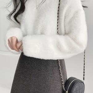 TEMU 여성용 부드럽고 따뜻한 인조 밍크 루즈핏 캐주얼 플러시 셔츠