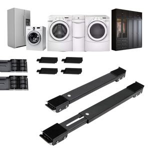 TEMU 확장형 가구 이동 도구, 24개 롤러 & 장착 무게 지지대 포함 - 세탁기/냉장고용 강력한 이동 바퀴, 최대 660lb 견인 가능, 블랙