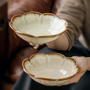 TEMU 2개 세트 수제 세라믹 디저트 접시, 플로럴 .8인치 과일 및 샐러드 보울