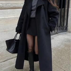 TEMU Peachyzl의 새로운 가을/겨울 여성 컬렉션은 유럽풍과 패션을 영감받은 스타일리시하고 클래식한 더블 브레스트 트렌치 코트가 특징입니다.