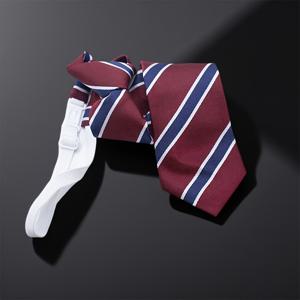 TEMU 여성용 유니폼 스타일 넥타이 - 빨강 & 파랑 줄무늬, 클래식 일본 스타일 디자인, 파티 및 공식 행사에 완벽, 손세탁 또는 드라이클리닝 가능, 공식 행사 액세서리 | 클래식 넥타이 디자인 | 내구성 있는 원단