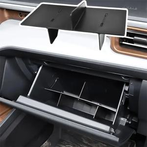 TEMU 1개 차량용 수납 정리함, 포드 Maverick 핸들 박스에 적합 - 튼튼한 ABS 플라스틱 다용도 칸막이 트레이, 조절 가능한 칸막이 포함, 모든 차량에 적합, 장갑, 열쇠, 추가품 및 필수품 보관, 차량 정리, 스타일리시한 디자인