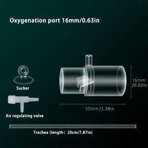 TEMU 자가 발생식 산소 생성기 시스템 - 전원 불필요한 플러그 앤 플레이 설치, 수족관, 분수 및 워터 가든용 수중 산소 확산 필터 (어항)