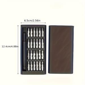 TEMU 25-in-1 미니 드라이버 세트, 일자 및 십자 소형 드라이버, 전자제품/휴대폰/컴퓨터/안경/시계/보석류용, 정밀 수리 공구