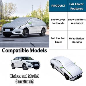 TEMU SUV, 트럭 및 세단용 헤비듀티 올웨더 자동차 윈드실드 커버 - 겨울 눈 차단 및 여름 햇빛 차단 기능, 쉬운 착탈 디자인, 대부분의 차량에 적합 (SUV, 트럭, 세단 호환)