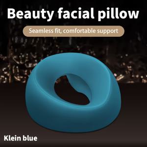 TEMU 부드러운 O자형 얼굴 베개 | 성인용 페이셜 케어 및 휴식용 스파 뷰티 살롱 낮잠 베개, 회색, 지퍼 잠금, 사계절 사용