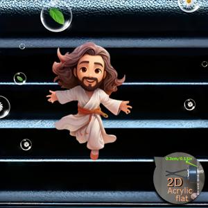 TEMU 2D 플랫, 1개 리필 가능 차량용 방향제 향기 디퓨저 클립, 차량 통풍구 차량 내부 액세서리, 차량용 향 디퓨저, 