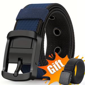 TEMU 회전 버클이 있는 남성용 택티컬 벨트, 양면 디자인 및 플라스틱 걸쇠가 특징입니다. 이 다기능 아웃도어 벨트는 캐주얼한 다용도로 사용 가능하며, 듀얼 컬러로 제공되며, Buy One, Get One Free(1개 구매 시 1개 무료) 특별 행사와 함께 제공됩니다.
