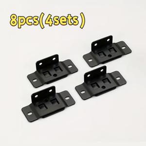 TEMU 8개 세트 헤비듀티 L형 금속 브래킷 | 90도 각도 조인트, 금속 고정 클립 2-in-1 조합 키트, 쉬운 설치, 가구/선반/패널 고정에 적합, 테이블, 선반, 캐비닛용 내구성 강철 커넥터