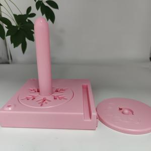 TEMU 휴대용 다기능 털실 홀더 스피너 | 밝은 핑크 플라스틱, 휴대폰 거치대, 분리형 털실 스풀 박스 & 코바늘 추가 정리함 포함, 뜨개질 애호가를 위해 디자인, 털실 보관