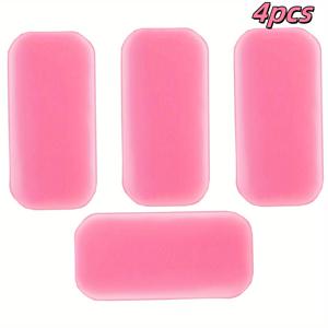 TEMU 속눈썹 연장용 재사용 가능한 실리콘 홀더 4개 세트 – 핑크색 및 속눈썹 부착 패드, 인조 속눈썹 접착제 도구, 저자극성 및 무알코올